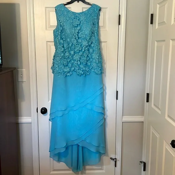 hebeos blue dress Hebeos Womens Mermaid Party Gown Size see measurements Navy Blue Sequin  Lace